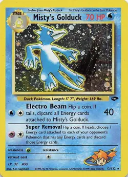 Misty's Golduck - 12/132 - Pokemon Gym Challenge Unlimited Holo Rare Card - Image 1