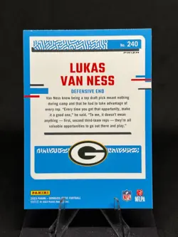 Lukas Van Ness 2023 Donruss Optic Rated Rookie Holo Prizm #240 Packers - Image 2