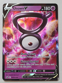 Pokemon TCG Unown V SWSH300 Black Star Promo Holo Full Art Near Mint - Image 1