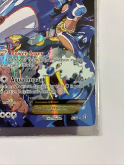 2015 POKEMON XY TEAM AQUA’S KYOGRE EX DOUBLE CRISIS FULL ART NM+M - Image 5