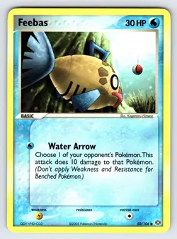 Feebas 50/106 2005 EX Emerald Pokemon Card TCG Himeno Art Common - Nm/Vlp - Image 1