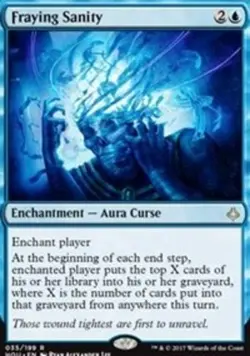 1x Fraying Sanity Light Play, English Hour of Devastation MTG Magic - Image 1
