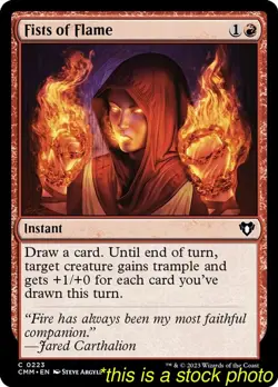 Fists of Flame Commander Masters[CMM - 223] Common Foil Lightly Played - Image 1