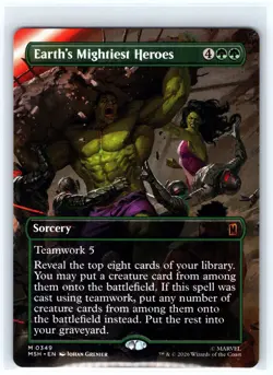 Earth's Mightiest Heroes (Borderless) 349 Marvel Super Heroes MTG NM - Image 1