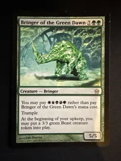 MTG Bringer of the Green Dawn Fifth Dawn Rare 83 165 Regular LP - Image 1