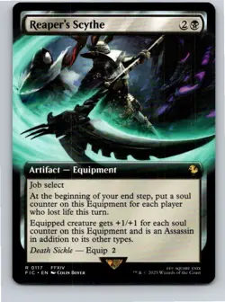 Magic the Gathering Extended Art Reaper's Scythe FINAL FANTASY Commander MTG - Image 1