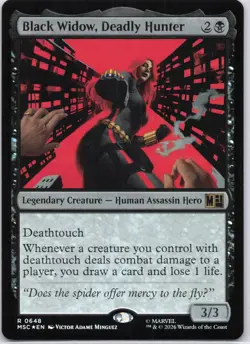 Commander: Marvel Super Heroes #648 Black Widow, Deadly Hunter Foil - Image 1
