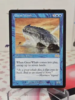 MTG Great Whale - Urza's Saga - Magic the Gathering - Image 1