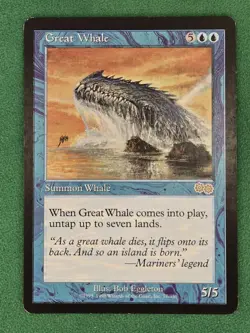 MTG Great Whale - Urza's Saga - Magic the Gathering - Image 2