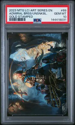 2023 MTG THE LOST CAVERNS OF IXALAN ART SER #69 ADMIRAL BRASS, UNSINKABLE PSA 10 - Image 1