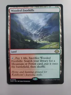 MTG Wooded Foothills Modern Horizons 3 236 Regular Rare - Image 1