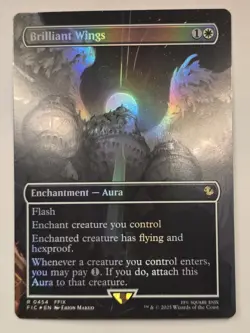 FOIL Brilliant Wings Final Fantasy English holiday MtG Scene Box NM/Mint Magic - Image 1