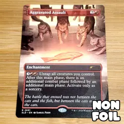 Aggravated Assault, Non-Foil, Cats of Chaos Secret Lair - 2691 Magic MTG NM - Image 1