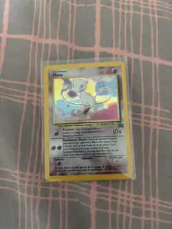 Pokemon Card Black Star Promo Mew Number 9 Card Rare Holo Swirl - Image 1