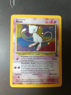 Mew Black Star Promo 9 Holo Pokemon Card WOTC NM Swirl 1999 LP - Image 1
