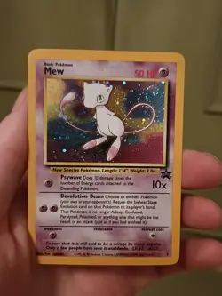 Mew Black Star Promo 9 Holo Pokemon Card WOTC NM Swirl 1999 LP - Image 2