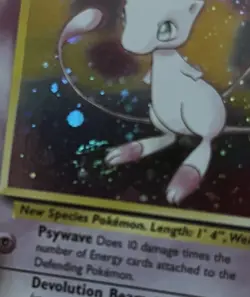 SWIRL Pokemon Mew #9 HOLO Black Star Promo Card VINTAGE NM WOTC - Image 2