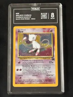 Pokemon League WOTC 2000 #9 Black Star Promo Mew Holo Card - Image 1