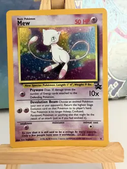 Pokemon Mew Black Star Promo 9 Holo Card Near Mint Condition - Image 1