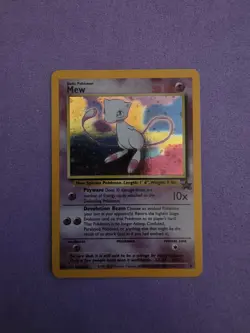 Mew 9 Black Star Promo Holo Card Mega Swirl NM Pokemon Card English Vintage - Image 1