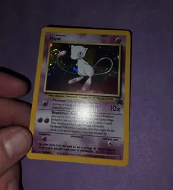 Mew 9 Black Star Promo Holo Card Mega Swirl NM Pokemon Card English Vintage - Image 3