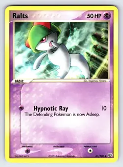 Ralts 61/106 2005 EX Emerald Pokemon Card TCG Himeno Art Common - Nm/Vlp - Image 1