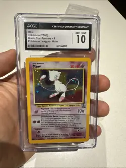 CGC Gem Mint 10 Mew Black Star Promo 9 Holo WOTC 2000 Pokemon Card w SWIRL - Image 1