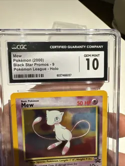 CGC Gem Mint 10 Mew Black Star Promo 9 Holo WOTC 2000 Pokemon Card w SWIRL - Image 2