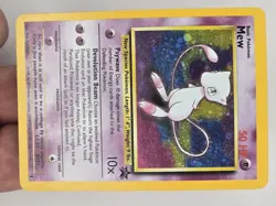 Vintage Mew #9 Black Star Promo Holo WOTC Pokemon Card With Tail Swirl Good - Image 2