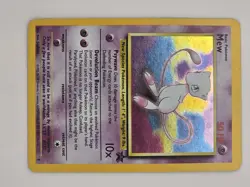 Vintage Mew #9 Black Star Promo Holo WOTC Pokemon Card With Tail Swirl Good - Image 3