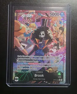 Bandai One Piece CCG Brook Leader Card OP15-022 Foil Alternate Art 5000 Power - Image 1