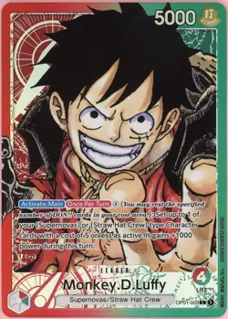 One Piece Single: Monkey D. Luffy OP01-003 Romance Dawn Leader Alt Art NM - Image 1