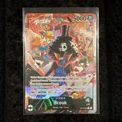 Bandai One Piece Card Game Brook OP15-022 Leader L Alternate Art Holo EN 5000 - Image 1