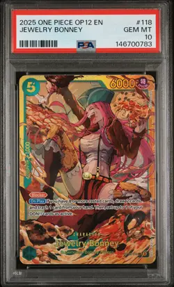 2025 ONE PIECE OP12-LEGACY OF THE MASTER #118 JEWELRY BONNEY PSA 10 - Image 1