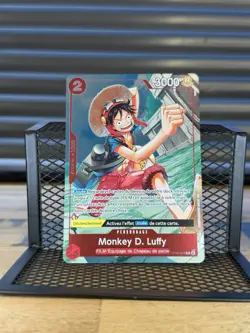 One Piece Luffy Op06-013 RARE FRENCH PROMO 1st Anniversary Card NM - Image 1