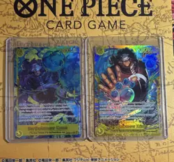 Bandai One Piece CCG OP12-119 Bartholomew Kuma 1x SEC and 1x Alt Art SEC - Image 1