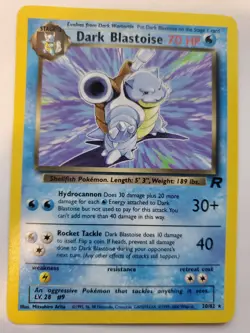 Dark Blastoise Team Rocket Pokemon Card Base Jungle Fossil WOTC NM + U - Image 1