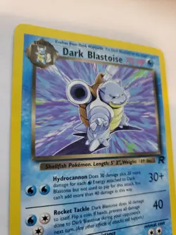 Dark Blastoise Team Rocket Pokemon Card Base Jungle Fossil WOTC NM + U - Image 2