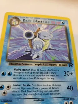 Dark Blastoise Team Rocket Pokemon Card Base Jungle Fossil WOTC NM + U - Image 3