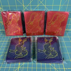 5 Pokemon Scarlet & Violet ETB Card Sleeves Elite Trainer Box Koraidon Miraidon - Image 1
