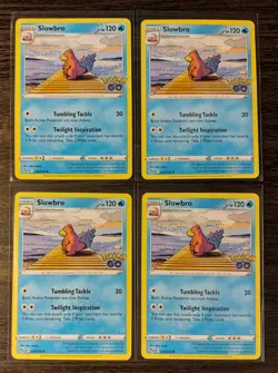 4x Slowbro 020/078 & 4x Slowpoke 019/078 Pokemon GO card NM - Image 1