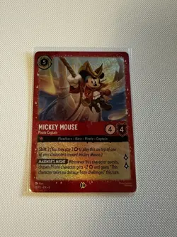 Disney Lorcana Card - Mickey Mouse Pirate Captain - 18/P2 Foil Original Pckging - Image 1