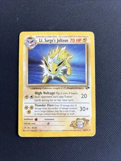Pokemon TCG Lt. Surge's Jolteon 28/132 Gym Challenge Non-Holo Rare Card - Image 1