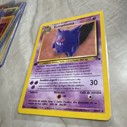Ectoplasma 20/62 Fossil Non-Holo Rare French 1st Edition Gengar Card - Image 2