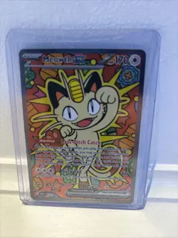 Meowth EX SIR Full Art Holo Rare Pokemon TCG Card 121/088 Perfect Order - Image 1