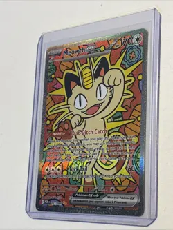Meowth EX SIR Full Art Holo Rare Pokemon TCG Card 121/088 Perfect Order - Image 3