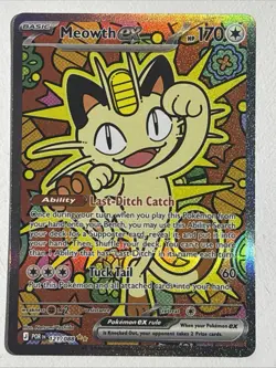 Meowth EX SIR Full Art Holo Rare Pokemon TCG Card 121/088 Perfect Order - Image 5