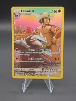 Pokemon Excadrill TCG Sun & Moon Cosmic Eclipse Holo Card 246/236 Secret Rare - Image 1
