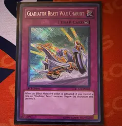 Konami Yu-Gi-Oh! Gladiator Beast War Chariot 1st Ed Holo Secret Rare LCGX-EN266 - Image 1