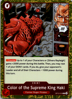 Color of the Supreme King Haki OP12-018 Foil One Piece TCG NM - Image 1